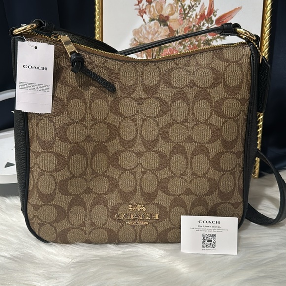 🤎COACH C1649 Ellie File Bag Signature Shoulder bag - Picture 3 of 13